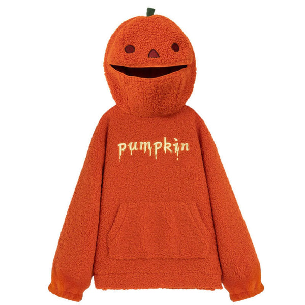 Premium Double-Faced Fleece Pumpkin Hoodie