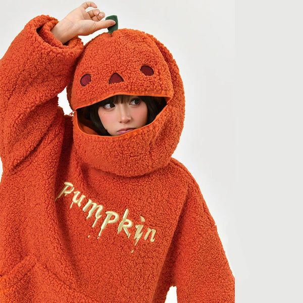 Premium Double-Faced Fleece Pumpkin Hoodie