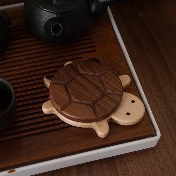 Walnut Solid Wood Turtle Insulation Coaster