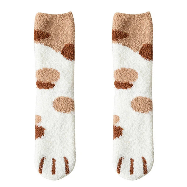 Fuzzy Cat Paw Socks