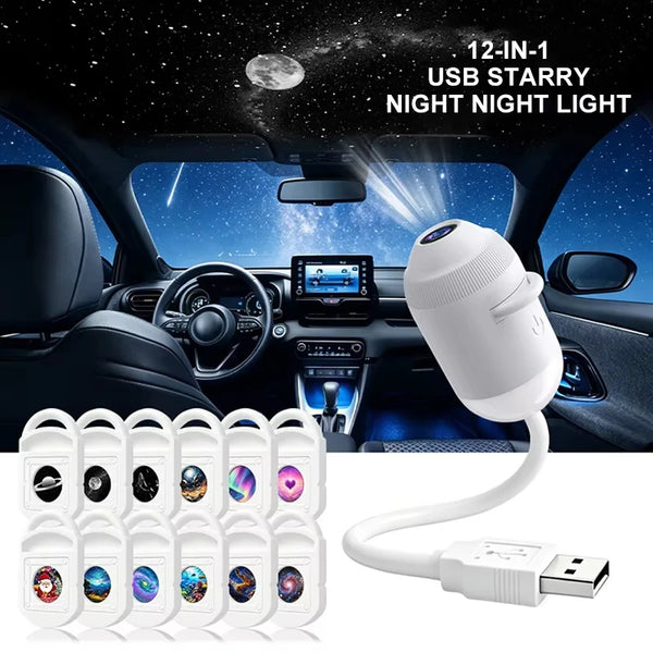 360° USB Starry Sky Projector Night Light