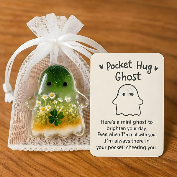 Pocket Hug Ghost Acrylic Charm Set with Card