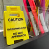 Caution Overstimulated Desk Sign