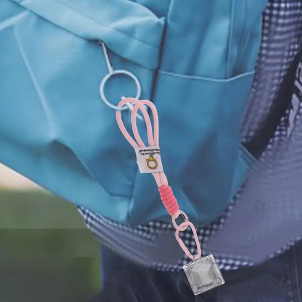 Clear Acrylic Mosaic Pixel Keychain