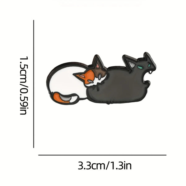 Cat Enamel Brooch Pin