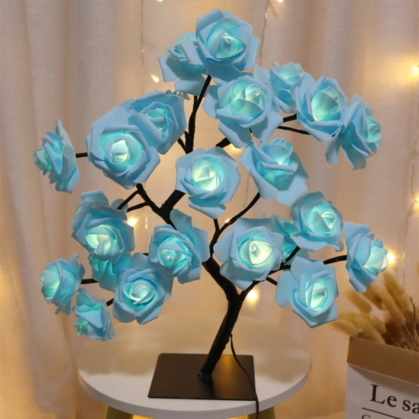 LED Table Lamp Light Rose Flower Tree