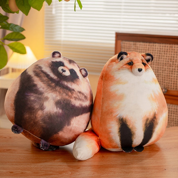 Fox and Raccoon Soft Squishy Plushies