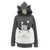 Warm Thick Fleece Unisex Hoodie Winter Breathable Streetwear Pullover With Pet Carrier Pocket For Small Dog Cat Men Women