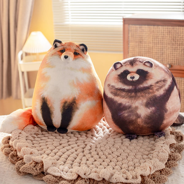 Fox and Raccoon Soft Squishy Plushies