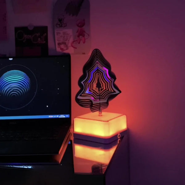 Three-dimensional Rotating Atmosphere Lamp