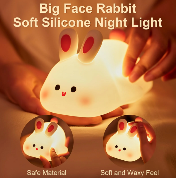Squishy Big Face Bunny Lamp