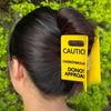 Overstimulated Caution Sign Hair Claw Clip
