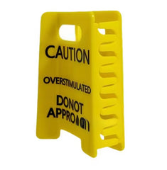 Overstimulated Caution Sign Hair Claw Clip