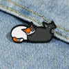 Cat Enamel Brooch Pin