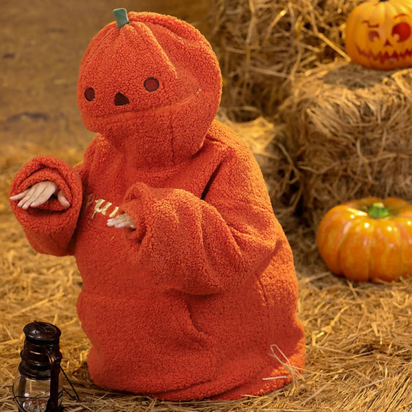 Premium Double-Faced Fleece Pumpkin Hoodie