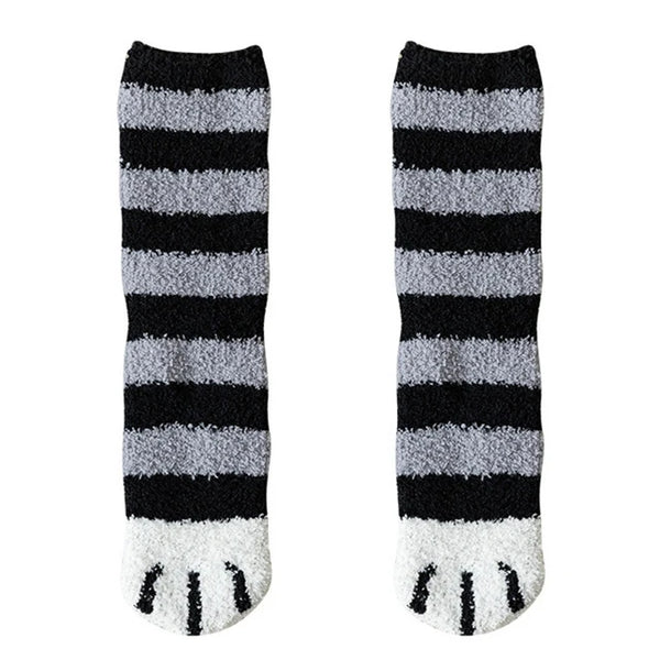 Fuzzy Cat Paw Socks