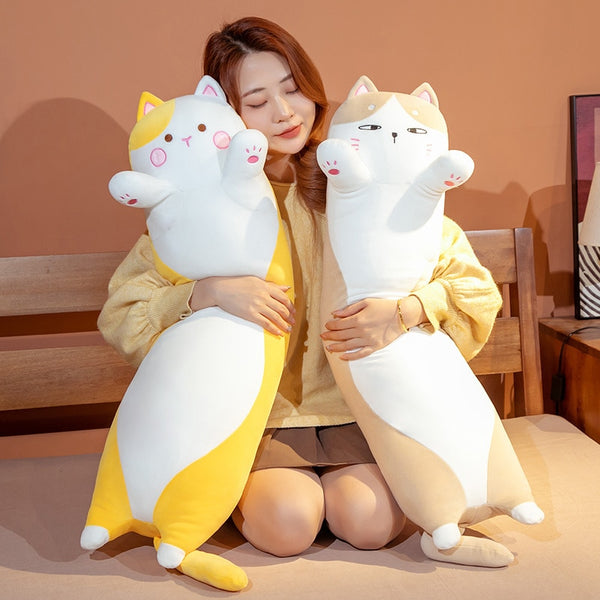 Long Cat Stuffed Squish Plush Pillow
