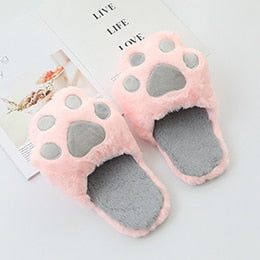 Fuzzy Paw Plush Slippers