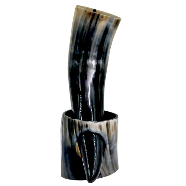 Viking Drinking Horn Mug with Stand